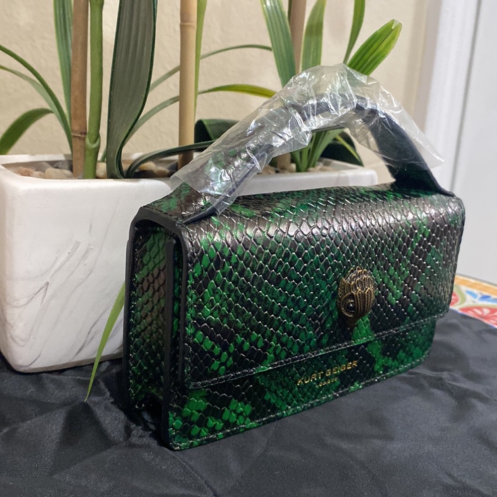 Kurt Geiger XS Bond Green Top Handle Crossbody Bag - Picture 9 of 13